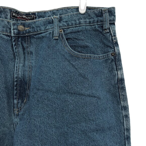 NWT Real Ranch Men Regular Fit Straight Leg Denim Jeans Size 40x34  (W39"xL32") - Picture 6 of 11